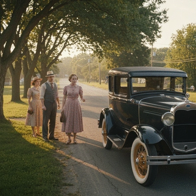 Close up of an angler's hands expertly tying a fishing knot on a clear day, calm water in background